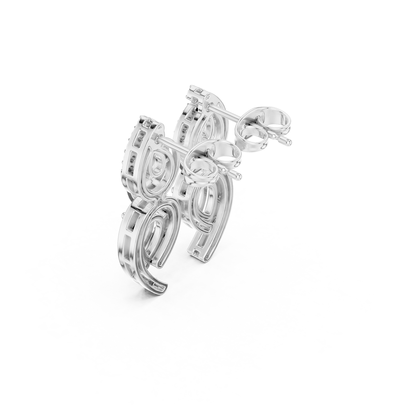 Angelic Beauty Curved Lab Diamond Earrings