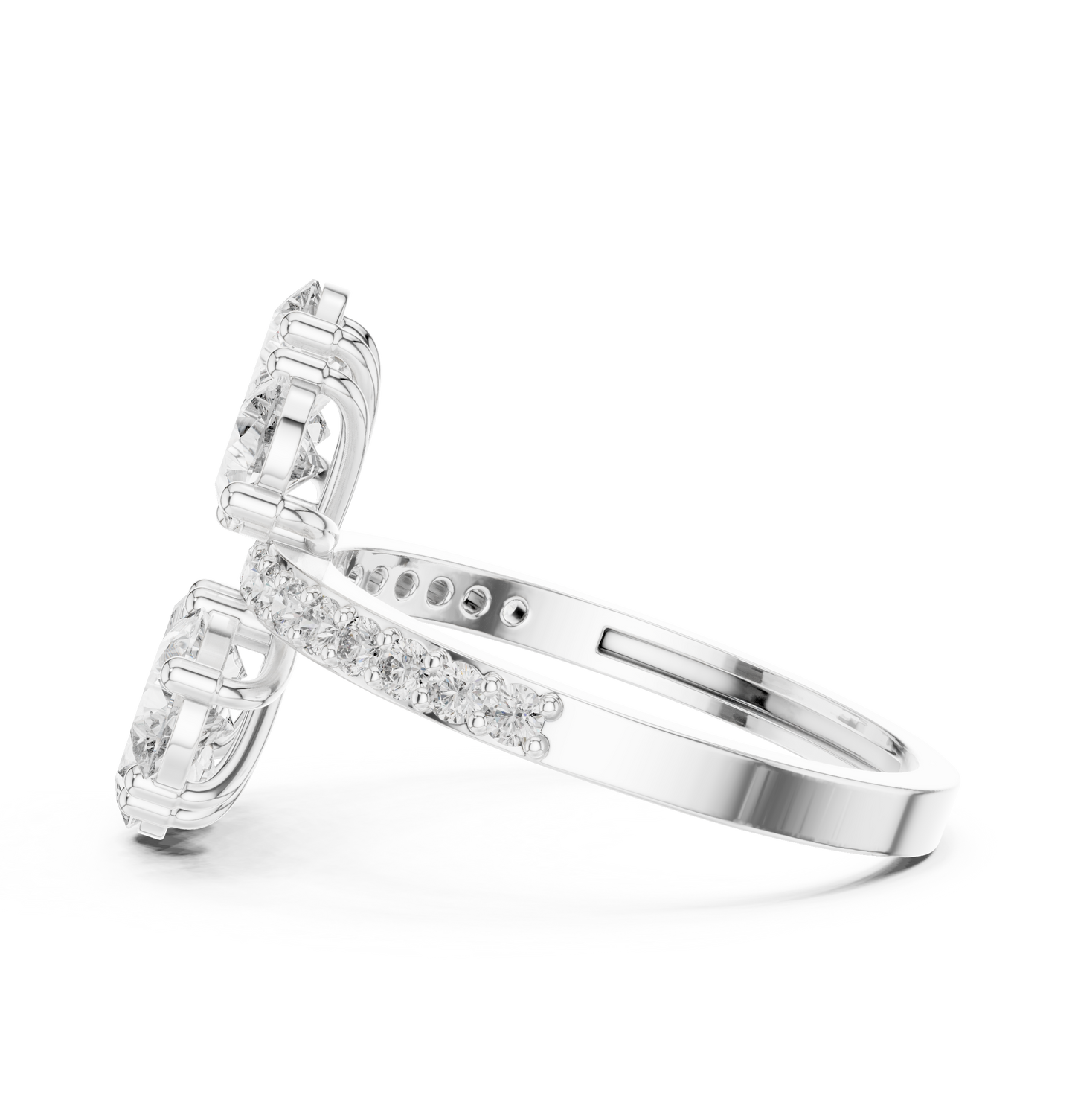 Gleaming Large Flower Lab Diamond Ring For Women