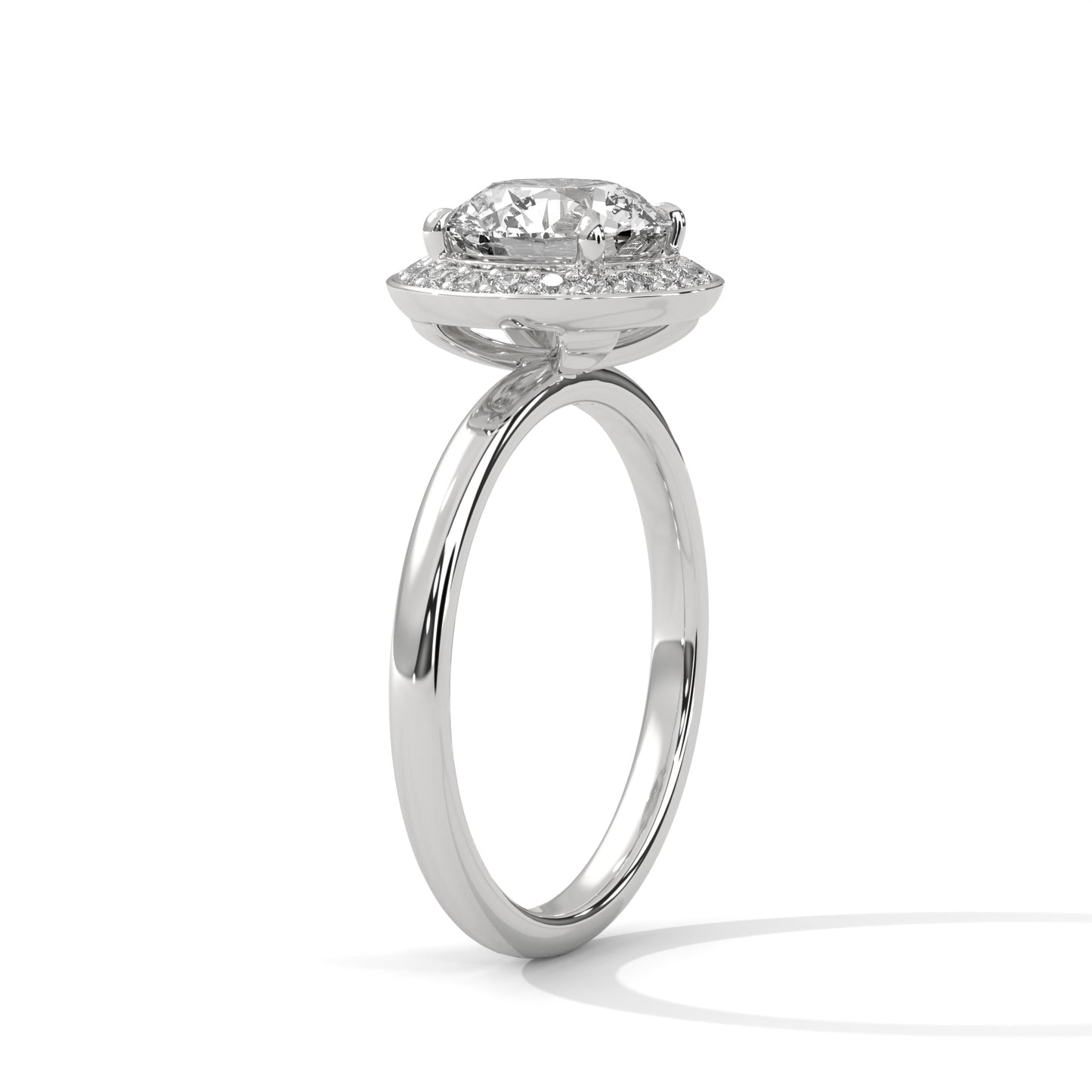 Ripple-Dazzle 2 Carat Round Solitaire Lab Grown Diamond Promise Ring