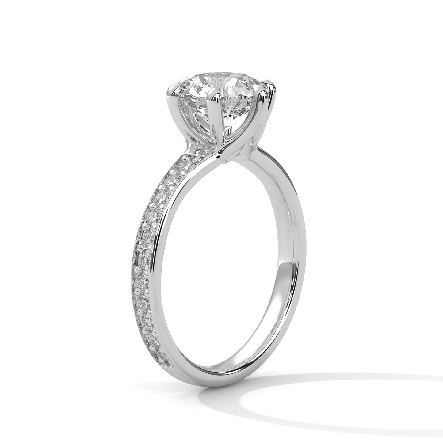Modish 2 Carat Round Lab Grown Diamond Ring For Women