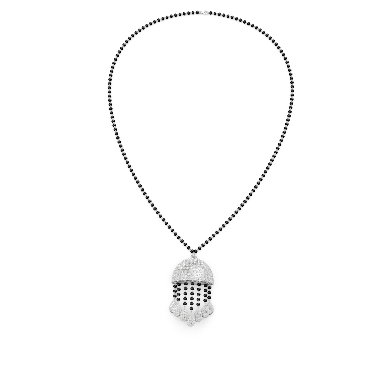 Dome Tassel Forever Lab Diamond Mangalsutra For Bride