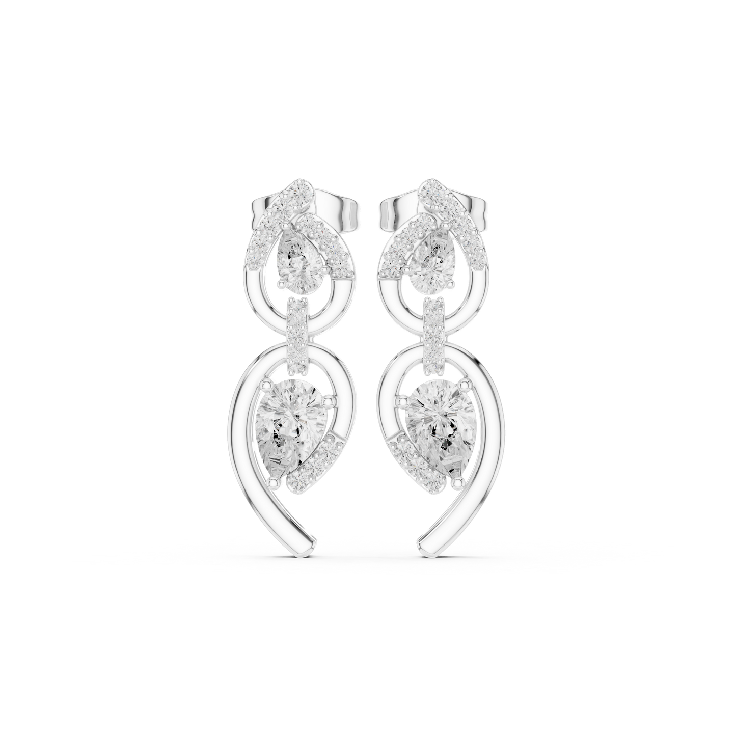 Angelic Beauty Curved Lab Diamond Earrings