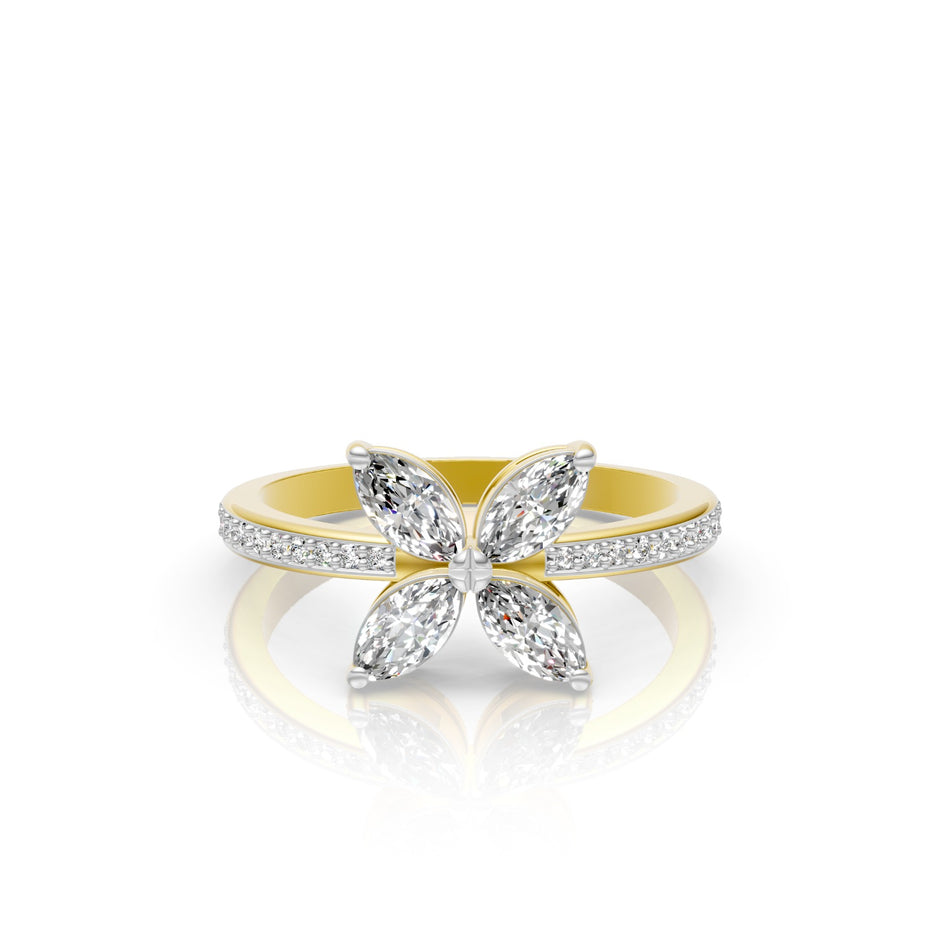 Eternal Bloom Lab Diamond Floral Ring