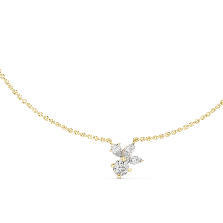 FloraLuxe Lab Diamond Pendant – Perfect Necklace For Teens & Women