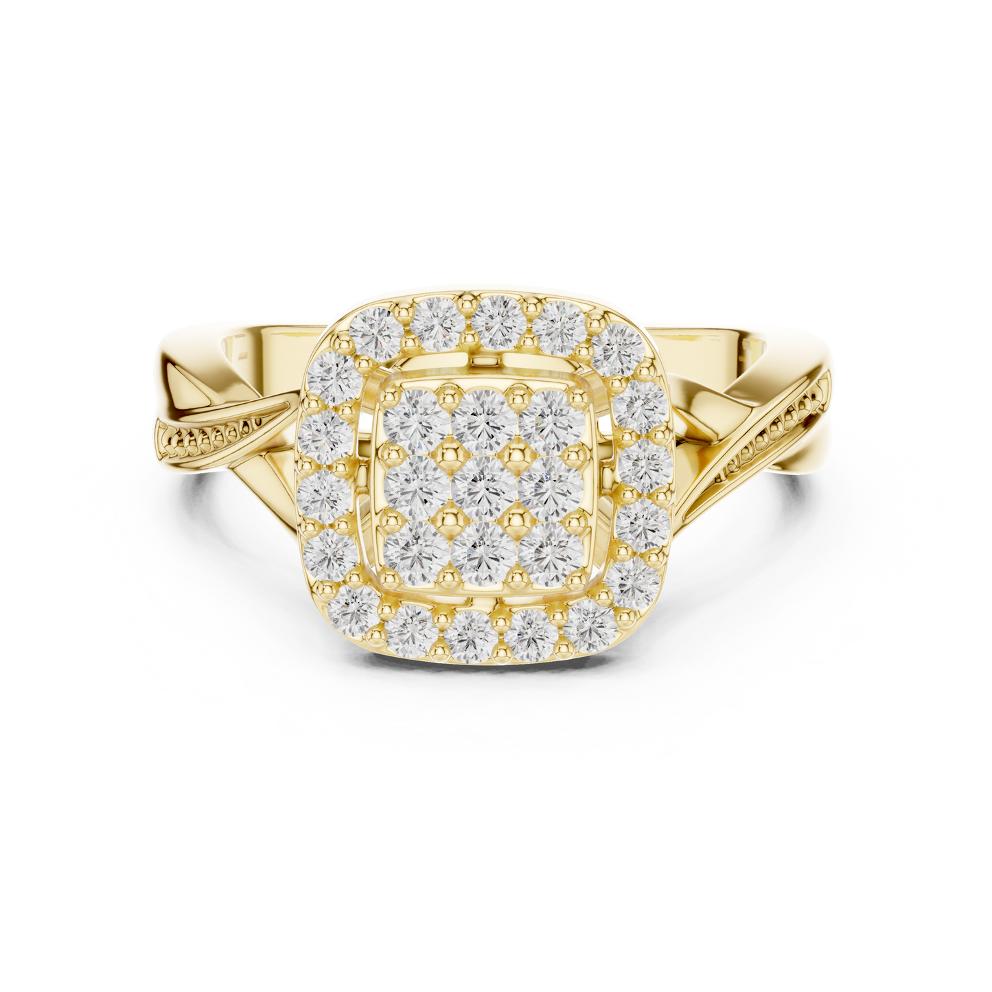 Queen’s Aura Lab Diamond Statement Halo Ring