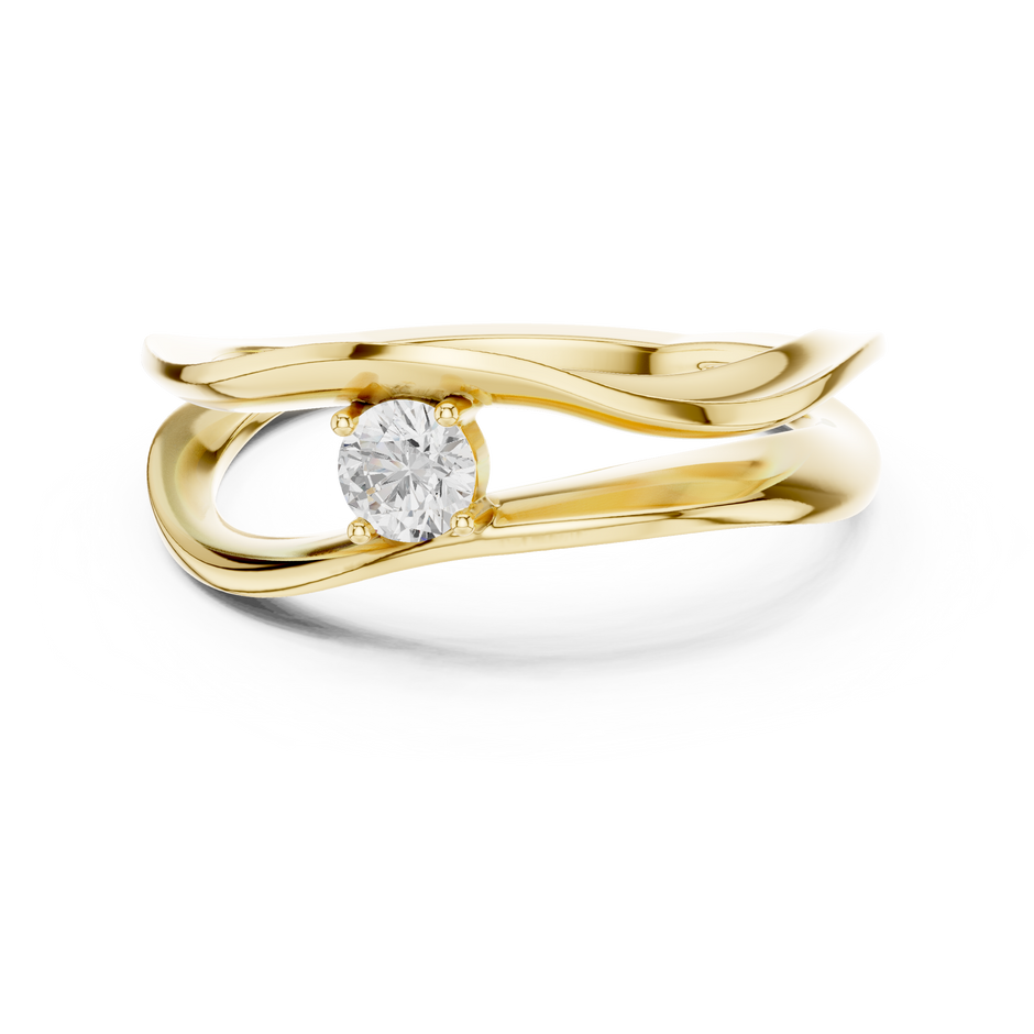 Bypass Stylish OfficeWear Lab Diamond Ring For Women