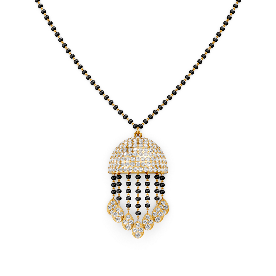 Dome Tassel Forever Lab Diamond Mangalsutra For Bride