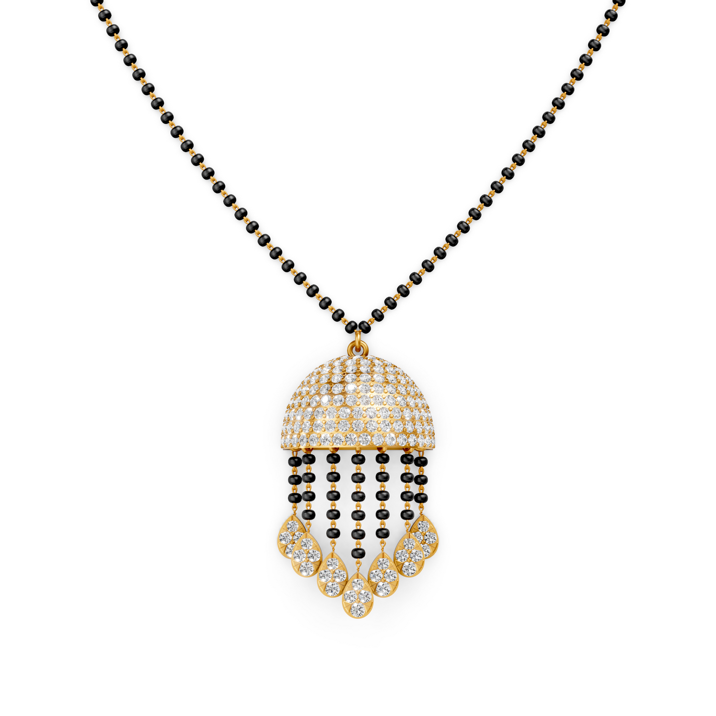 Dome Tassel Forever Lab Diamond Mangalsutra For Bride