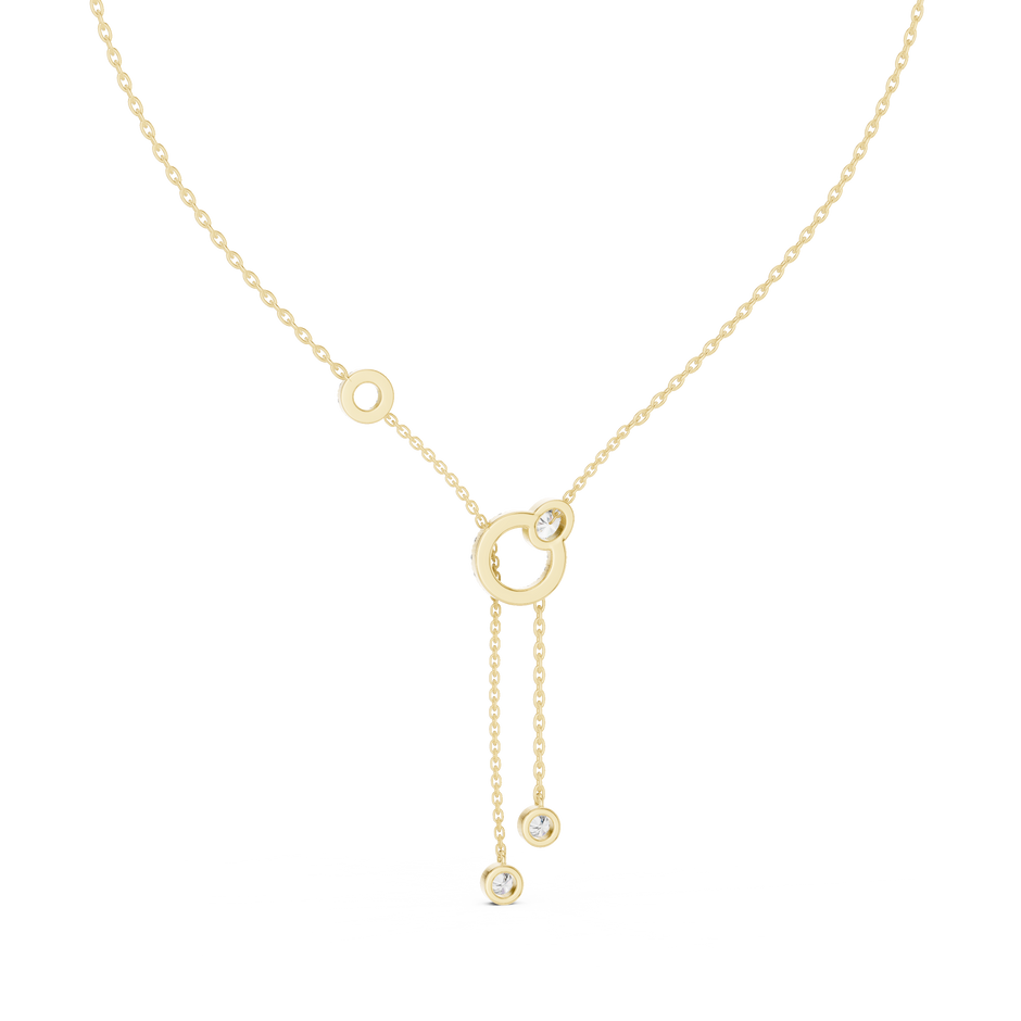 Lariat Drop Lab Diamond Necklace– Designer Charm Chain for Women | Luxury Elegant Jewelry for Gifting