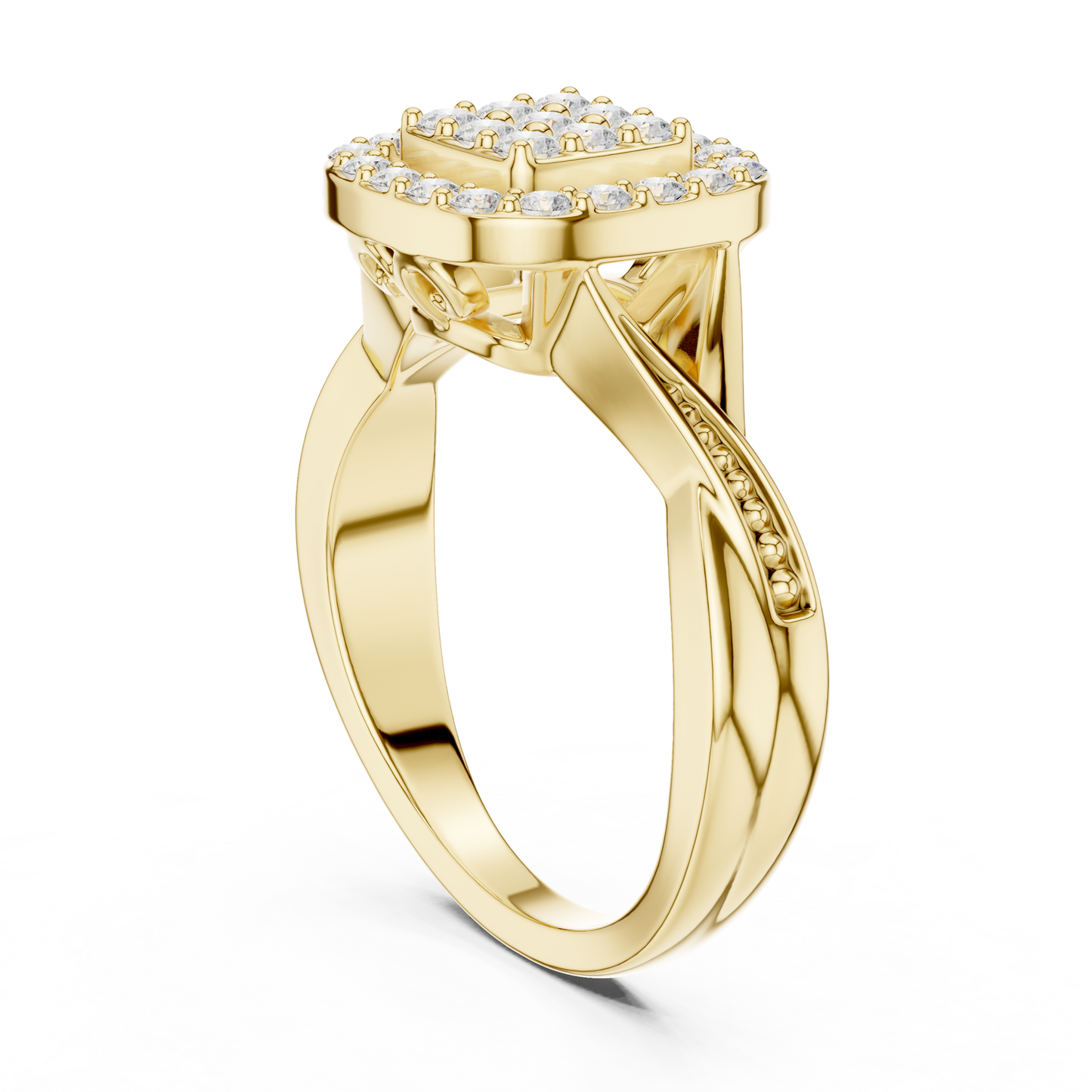 Queen’s Aura Lab Diamond Statement Halo Ring