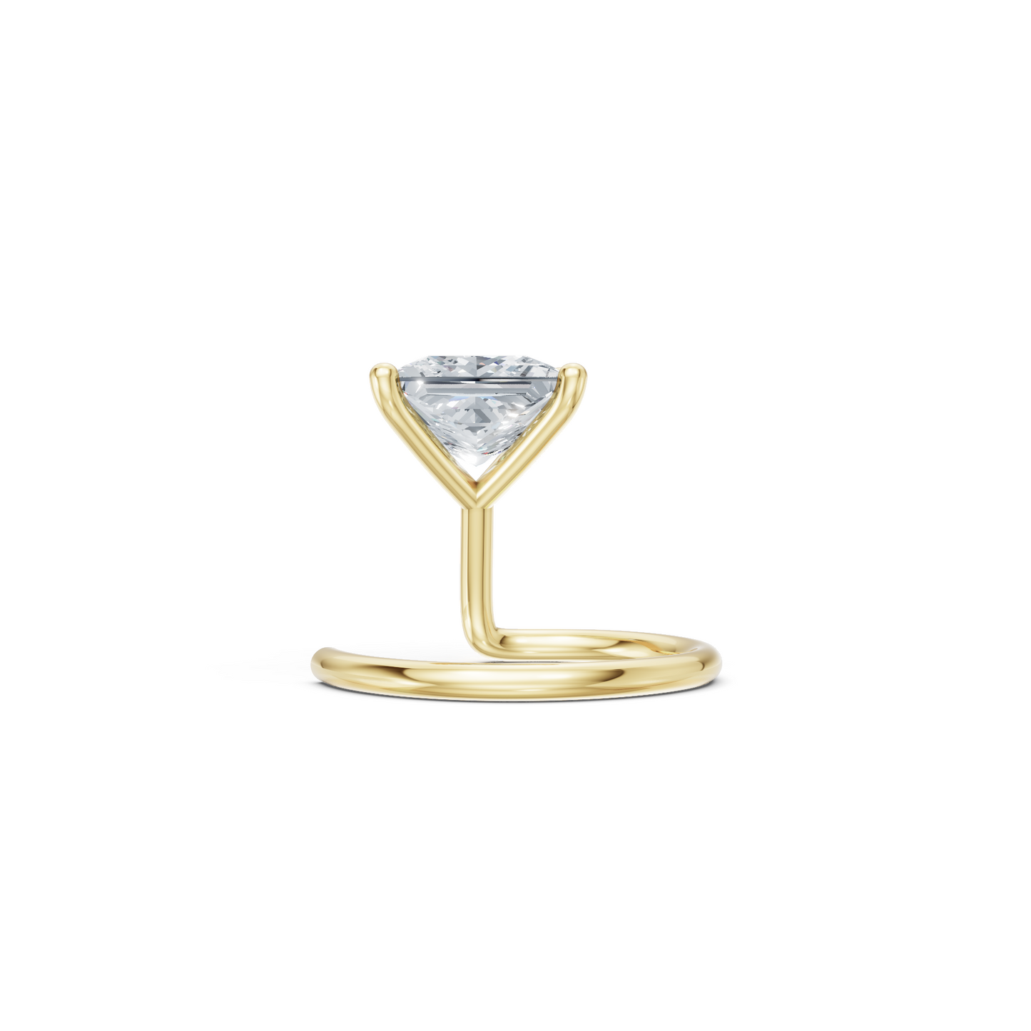 Princess Cut Solitaire Nosepin in .10 Carat Lab Diamond