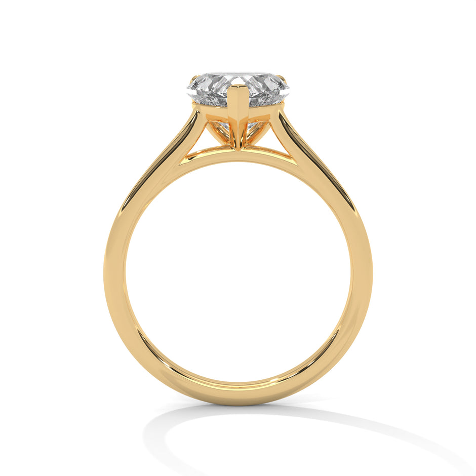 TrueHeart 2 Carat Lab Diamond Solitaire Ring – Pure Love for Her in Yellow Gold – view 2