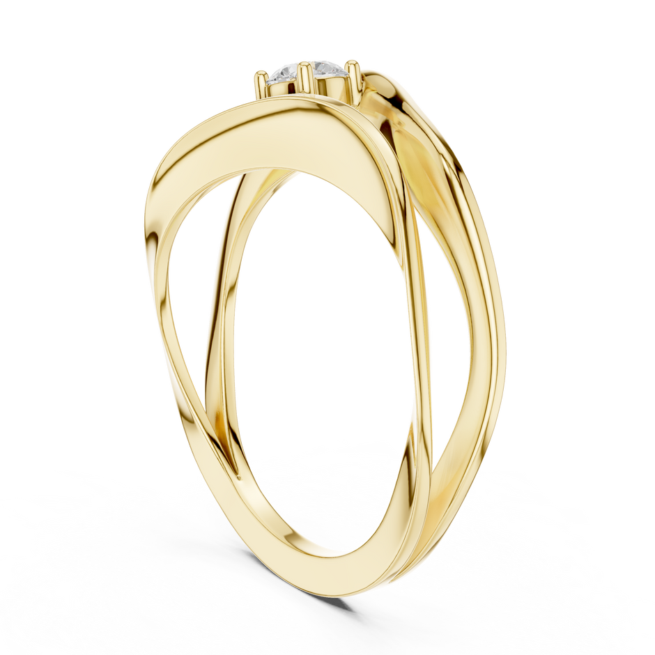 Bypass Stylish OfficeWear Lab Diamond Ring For Women