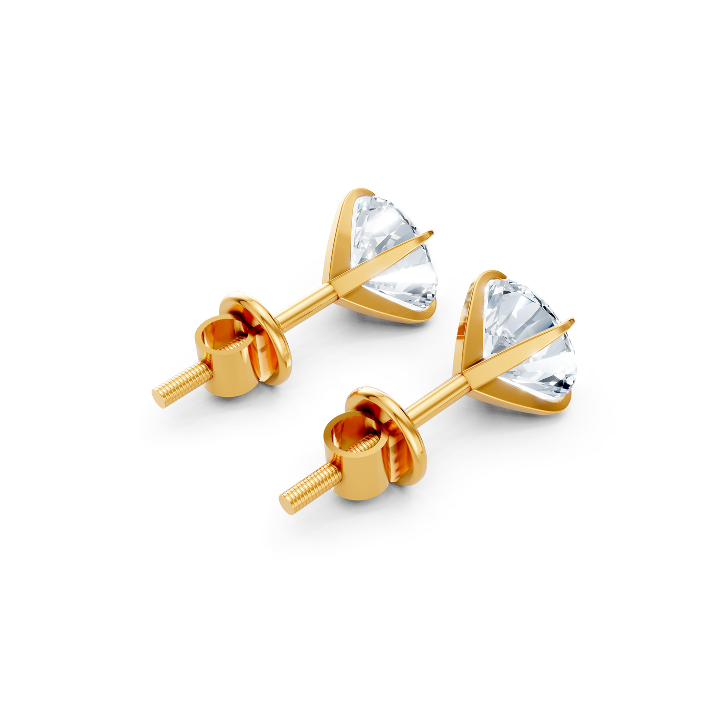 Minimal Spark – 20 Cent Round Lab Diamond Studs