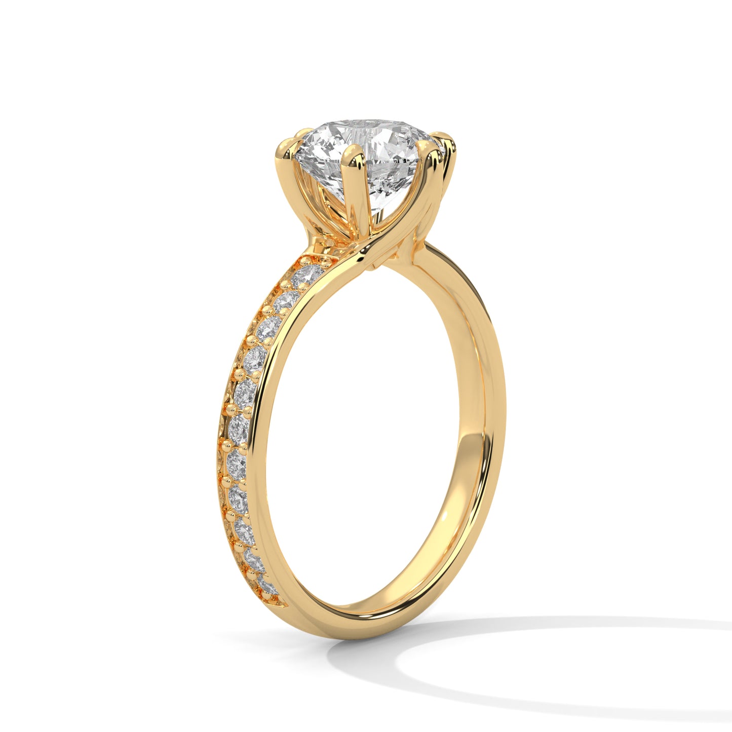 Modish 2 Carat Round Lab Grown Diamond Ring For Women