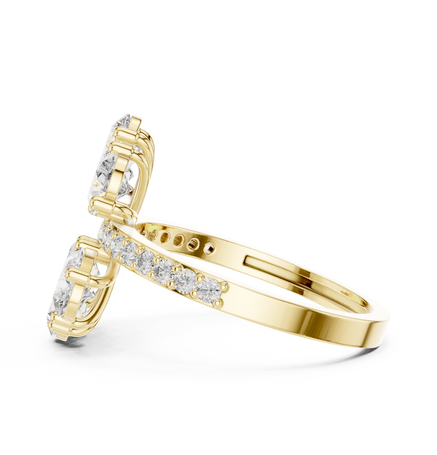 Gleaming Large Flower Lab Diamond Ring For Women