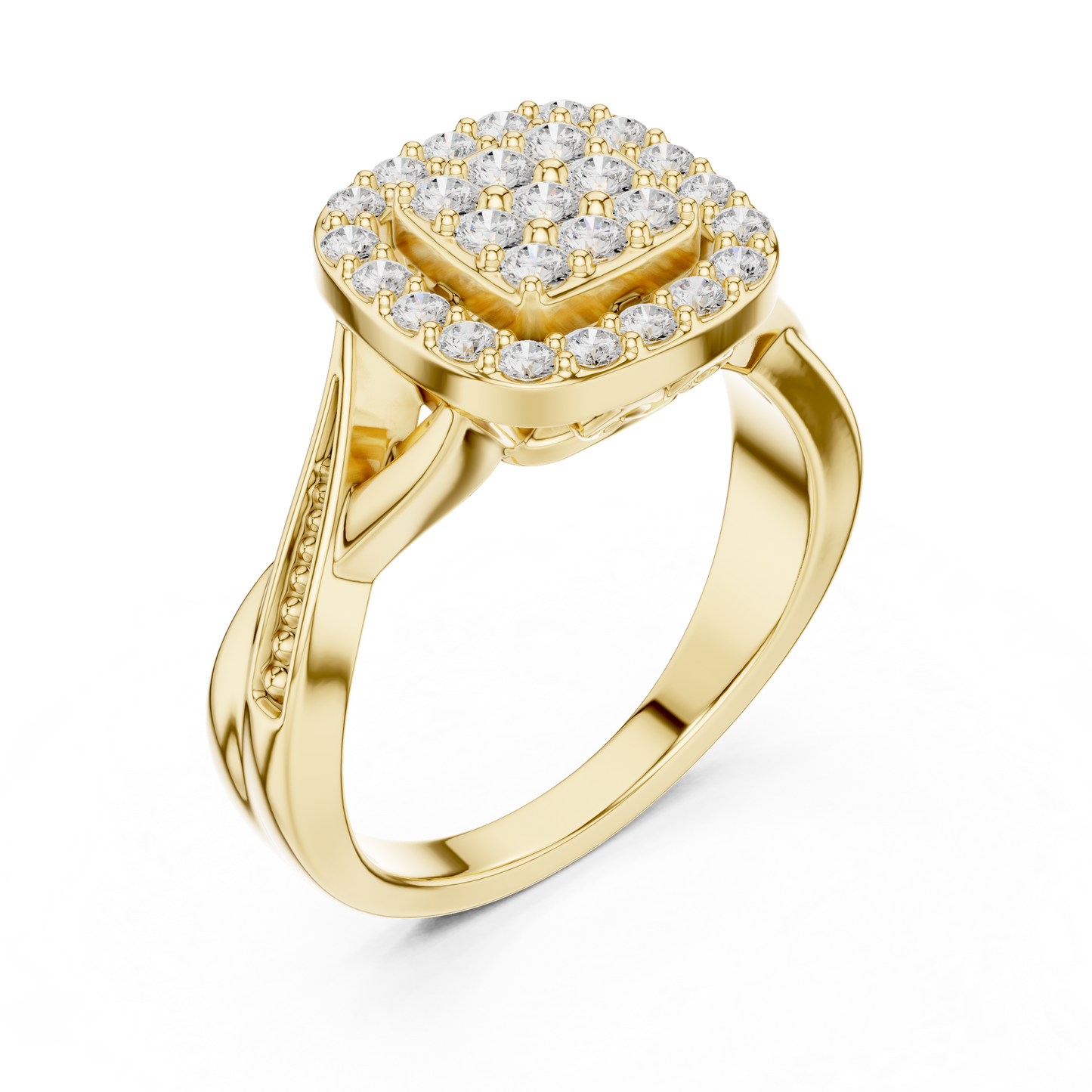 Queen’s Aura Lab Diamond Statement Halo Ring