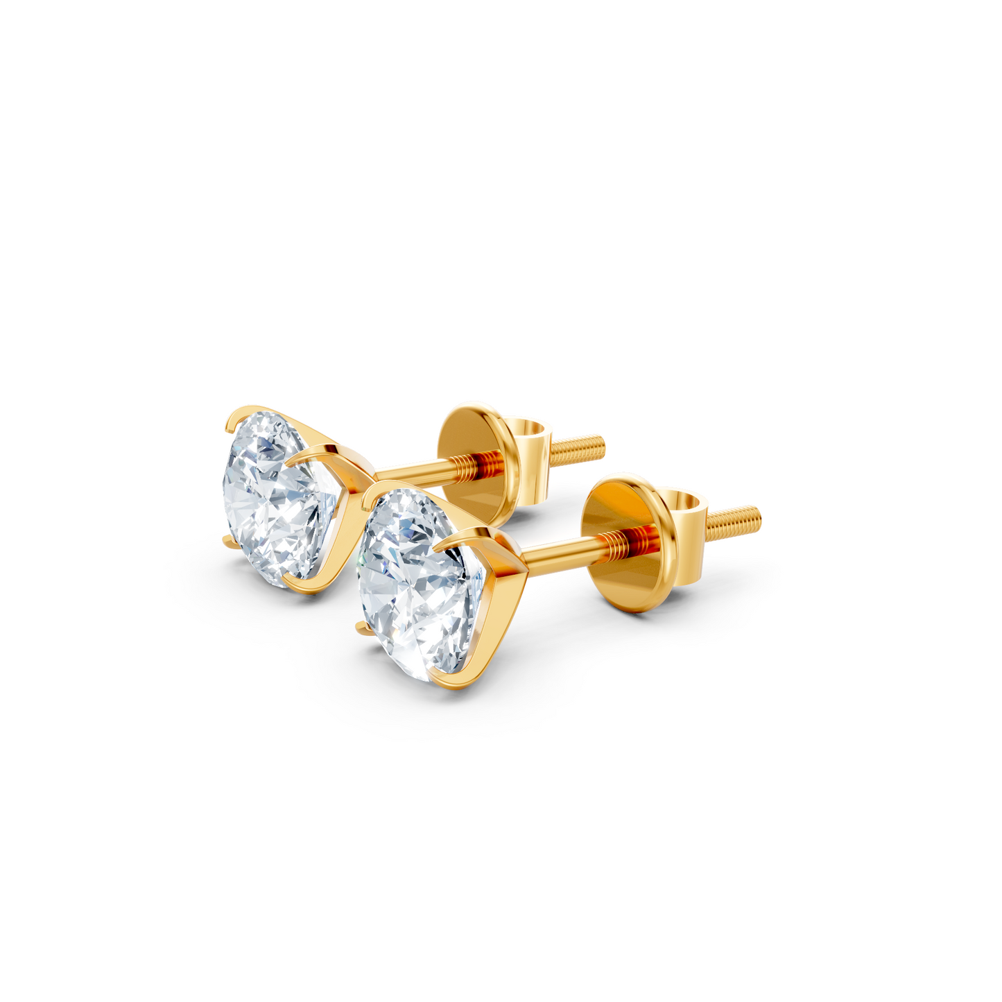 Minimal Spark – 20 Cent Round Lab Diamond Studs