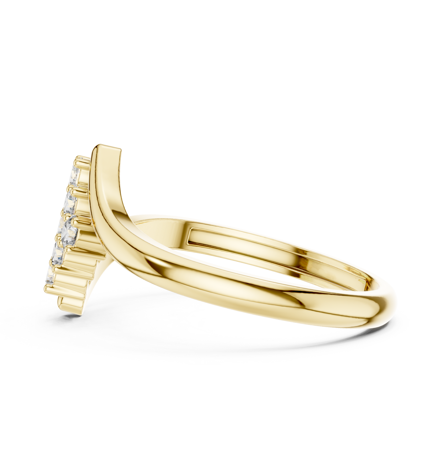 Intricate Sparkle Minimal Bypass Cluster Lab Diamond Ring