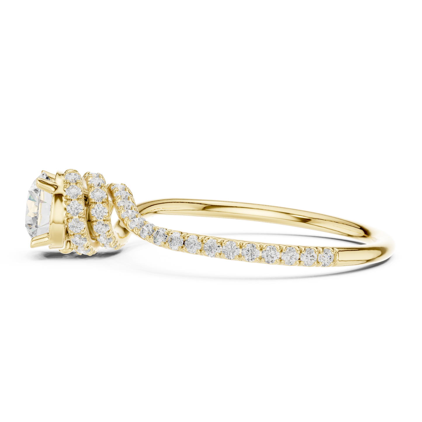Infinity Wraparound Lab Diamond Solitaire Ring
