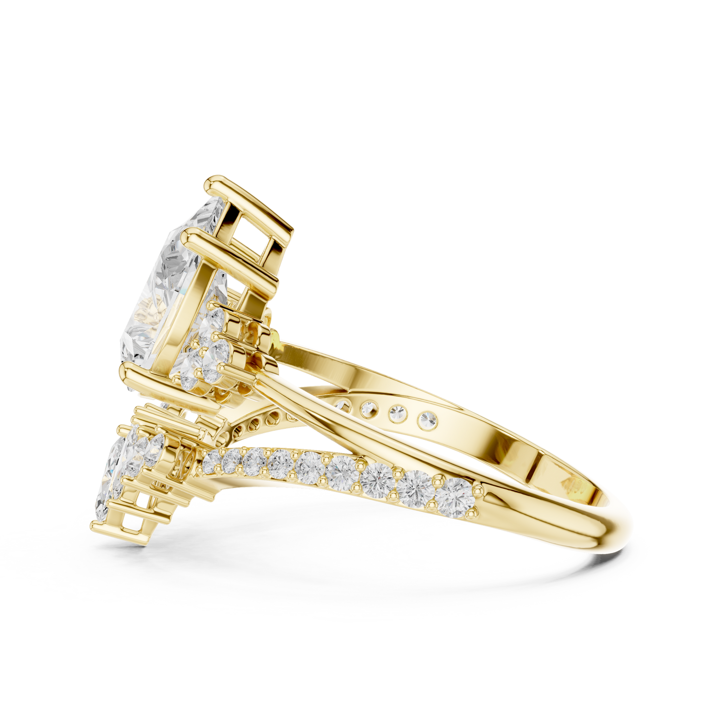 2 Carat Queens Crown Lab Grown Diamond Engagement Ring