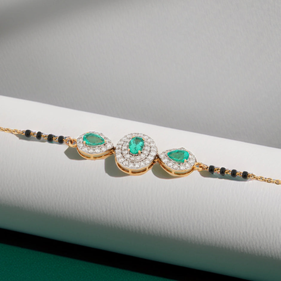 Lustre Colourstone Round Diamond Bracelet