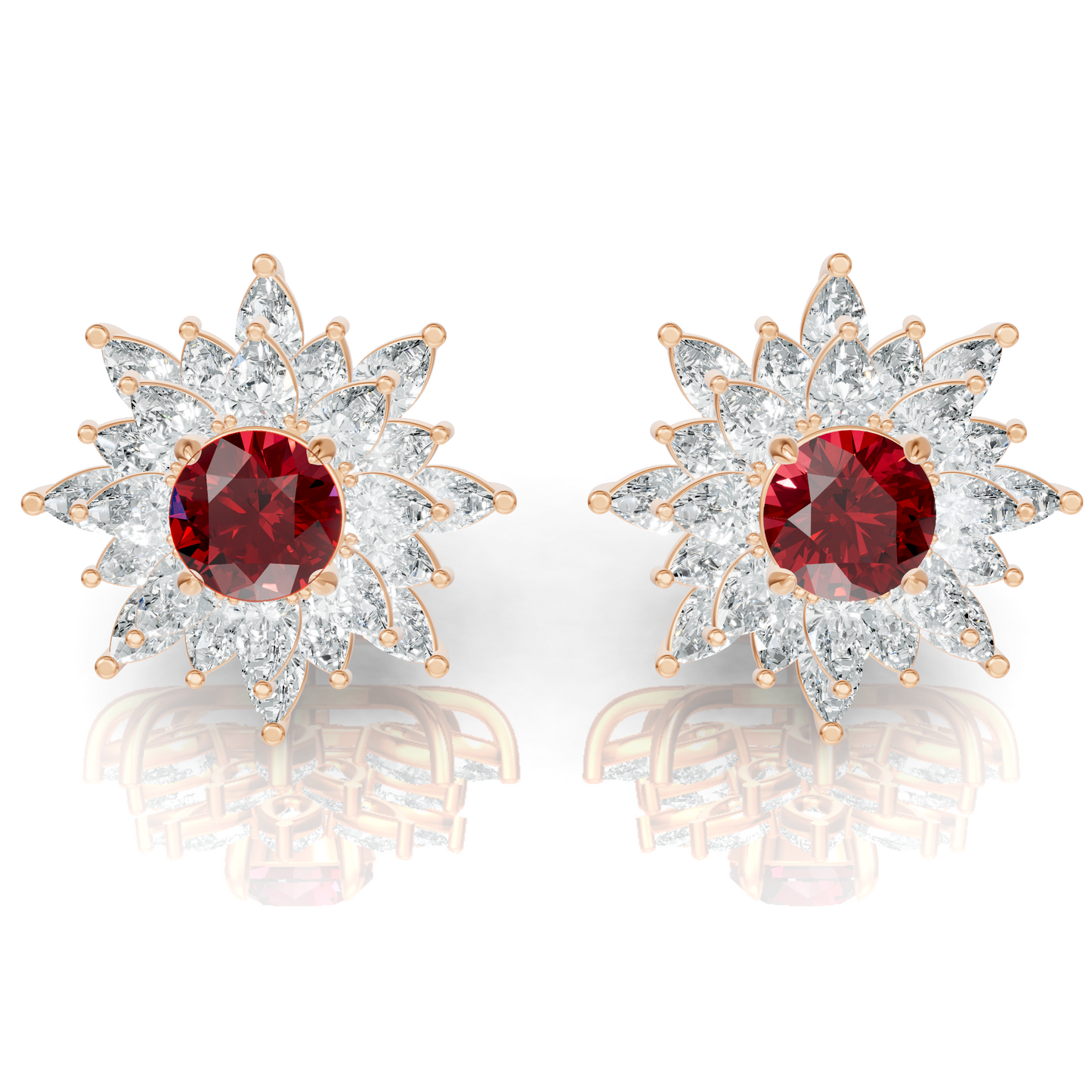 Aura Detachable Lab Diamond Pendant with Matching Studs Set