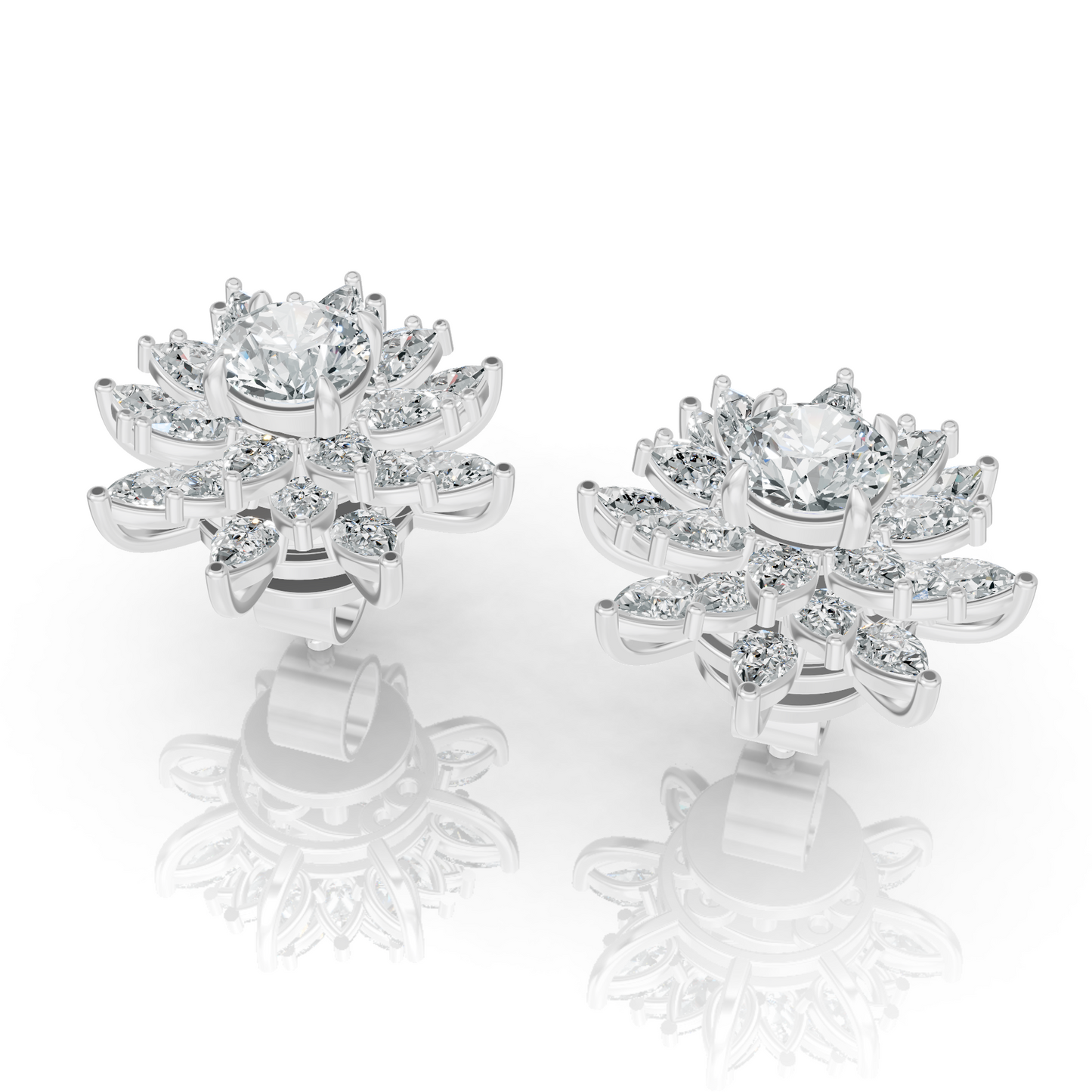 Aura Detachable Lab Diamond Pendant with Matching Studs Set
