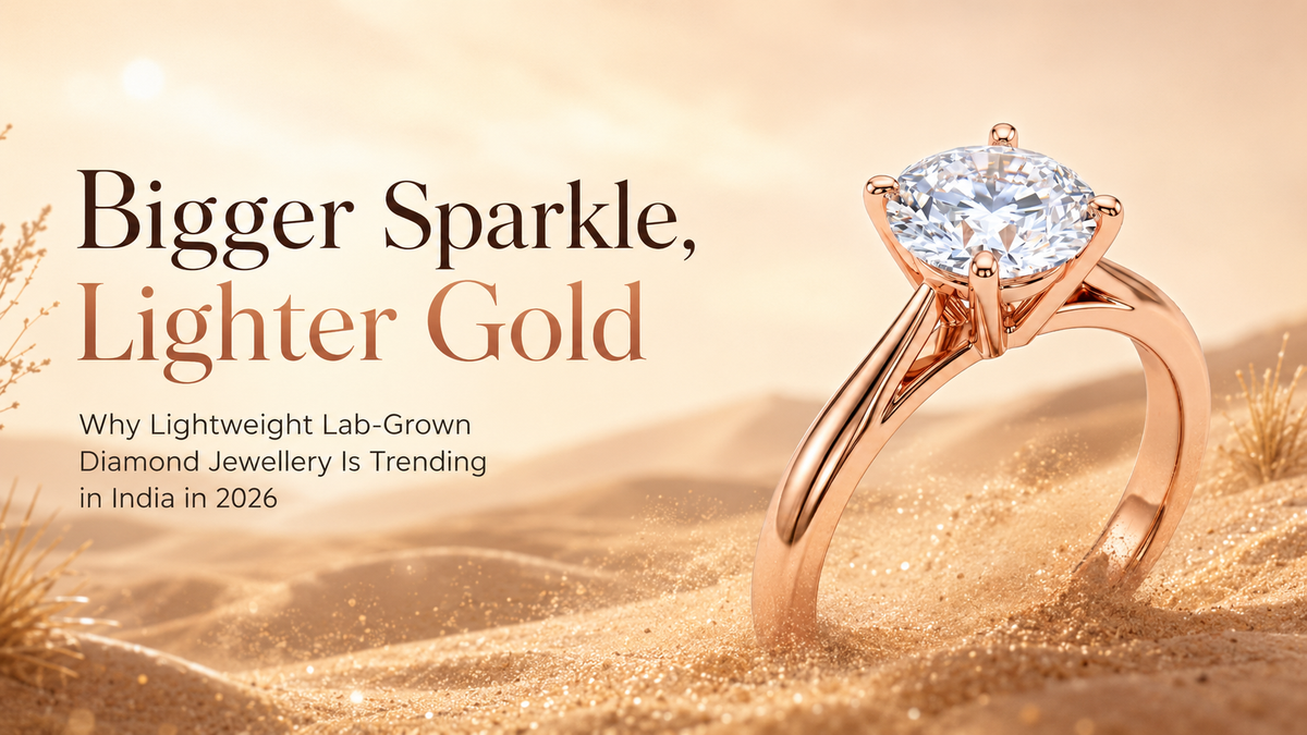 Bigger Sparkle, Lighter Gold: Why Lightweight Lab-Grown Diamond Jewellery Is Trending in India in 2026