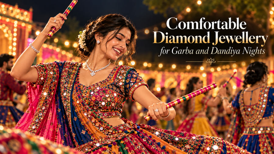Comfortable Diamond Jewellery for Garba and Dandiya Nights