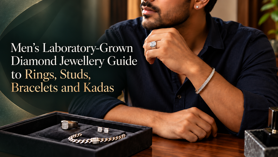 Men's Laboratory-Grown Diamond Jewellery Guide to Rings, Studs, Bracelets and Kadas