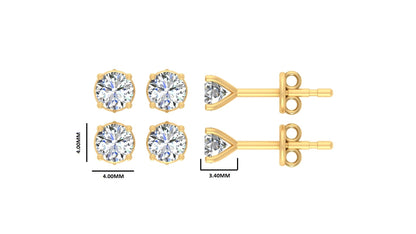Classic Blissful Solitaire Lab Diamond Martini Studs Earrings