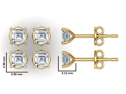Classic Blissful Solitaire Lab Diamond Martini Studs Earrings