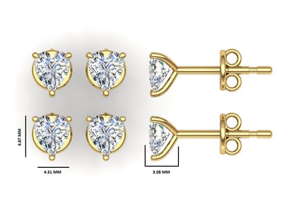 Classic Blissful Solitaire Lab Diamond Martini Studs Earrings