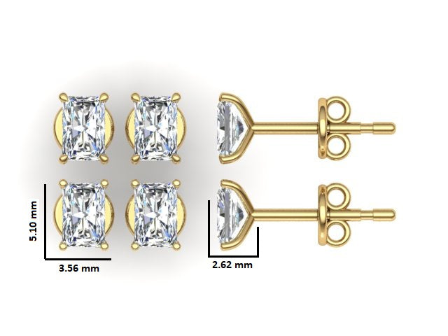 Classic Blissful Solitaire Lab Diamond Martini Studs Earrings