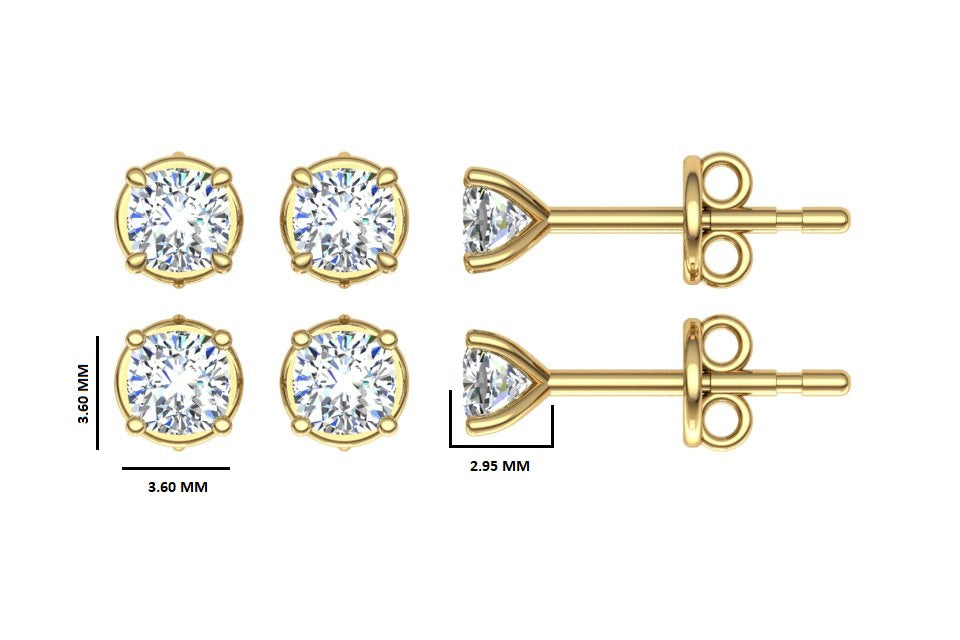 Classic Blissful Solitaire Lab Diamond Martini Studs Earrings