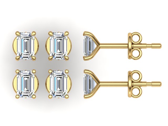 Classic Blissful Solitaire Lab Diamond Martini Studs Earrings