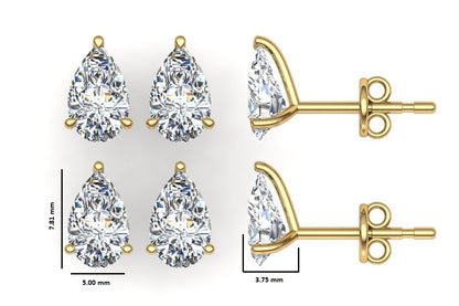 Classic Blissful Solitaire Lab Diamond Martini Studs Earrings
