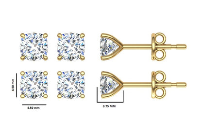 Classic Blissful Solitaire Lab Diamond Martini Studs Earrings