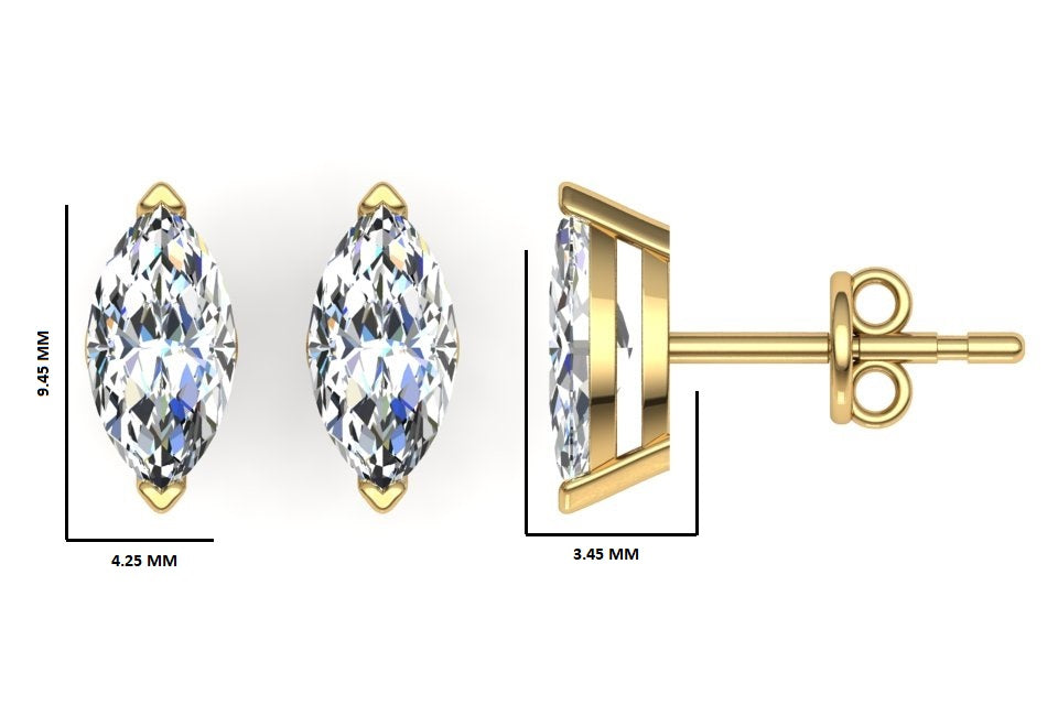 Classic Blissful Solitaire Lab Diamond Martini Studs Earrings