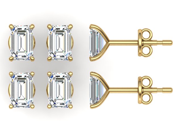 Classic Blissful Solitaire Lab Diamond Martini Studs Earrings