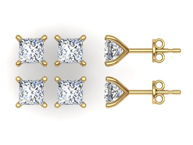Classic Blissful Solitaire Lab Diamond Martini Studs Earrings