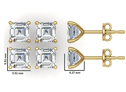 Classic Blissful Solitaire Lab Diamond Martini Studs Earrings