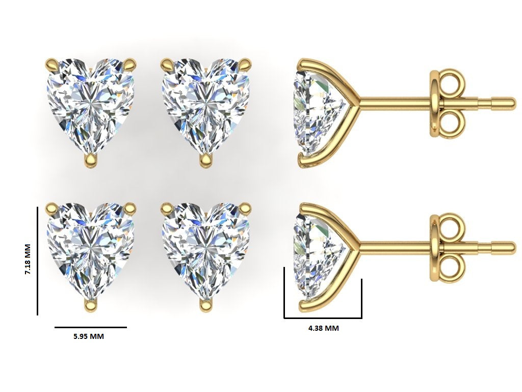 Classic Blissful Solitaire Lab Diamond Martini Studs Earrings