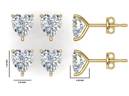 Classic Blissful Solitaire Lab Diamond Martini Studs Earrings