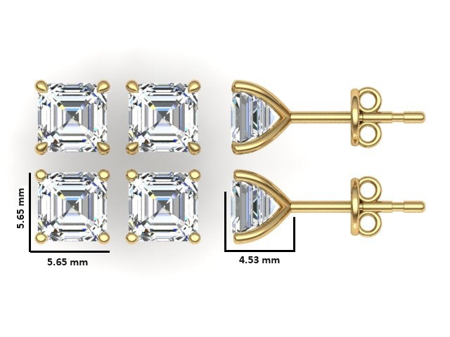 Classic Blissful Solitaire Lab Diamond Martini Studs Earrings