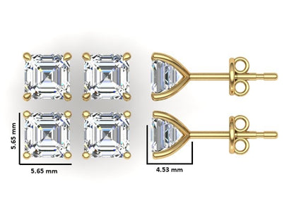 Classic Blissful Solitaire Lab Diamond Martini Studs Earrings