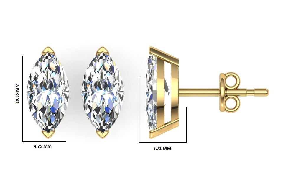 Classic Blissful Solitaire Lab Diamond Martini Studs Earrings