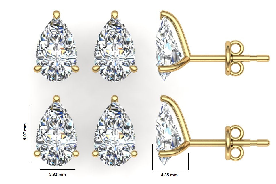 Classic Blissful Solitaire Lab Diamond Martini Studs Earrings