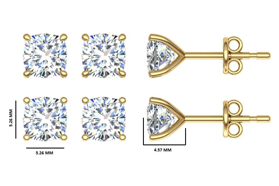 Classic Blissful Solitaire Lab Diamond Martini Studs Earrings